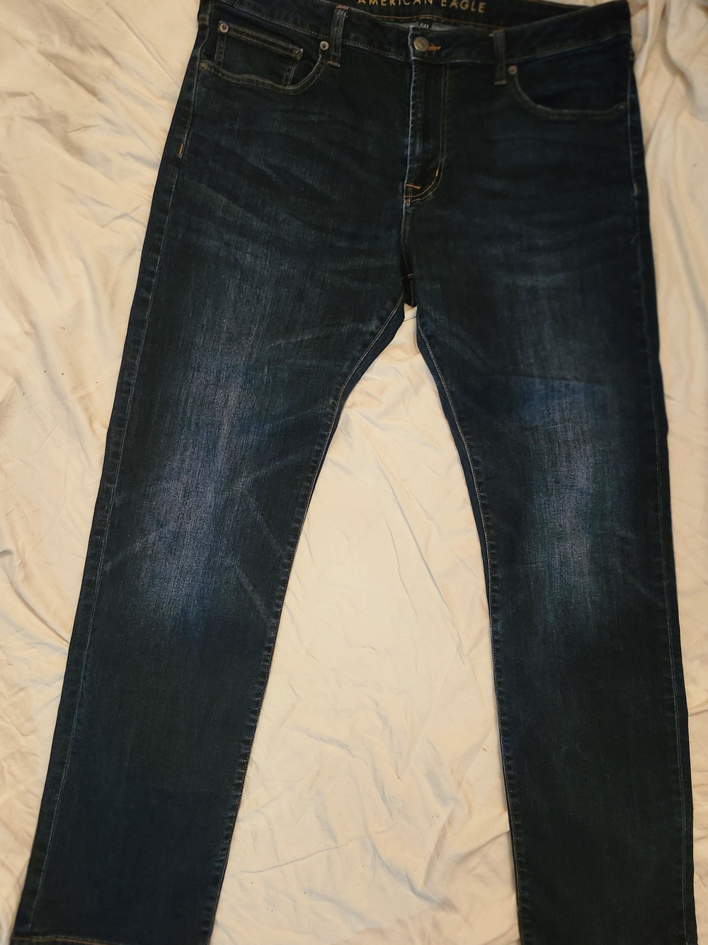 American Eagle Outfitters Men's Straight Jeans - Dark Indigo Wash